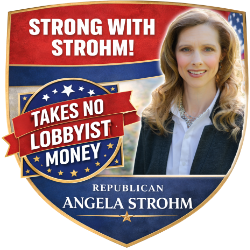 Angela Strohm campaign shield